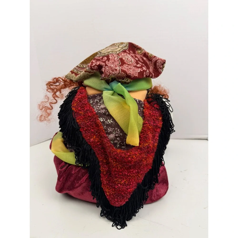 Folkmanis Fortune Teller Puppet Gypsy Witch Crystal Ball Plush‎ Red Hair 13